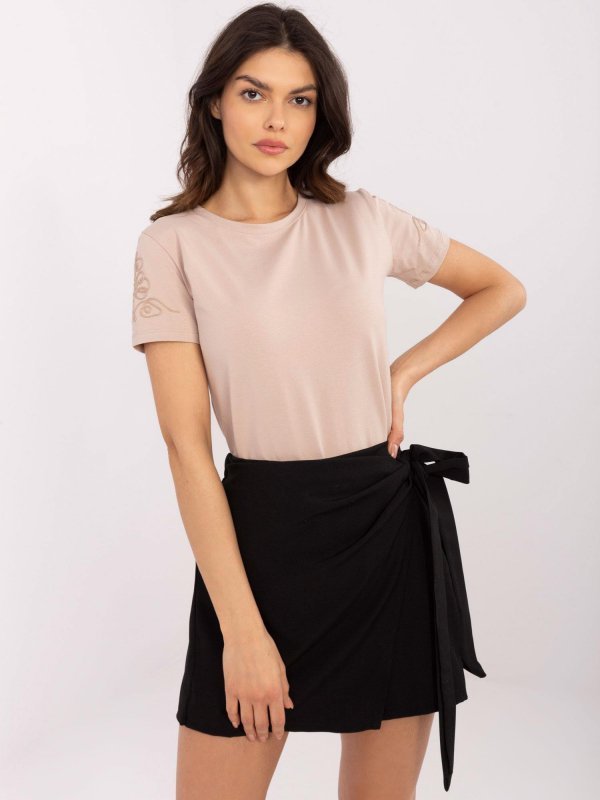 T-shirt-RV-TS-A518.39-beżowy rozmiar - XL