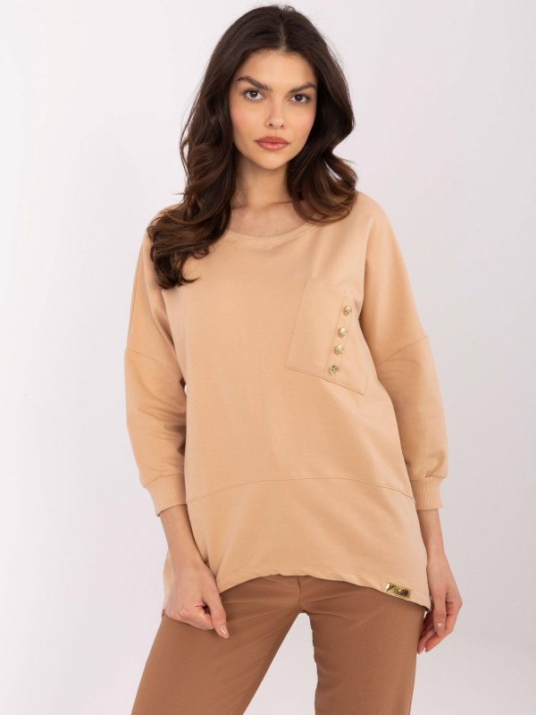 Bluzka-CLM-BZ-1263.49-camelowy rozmiar - M