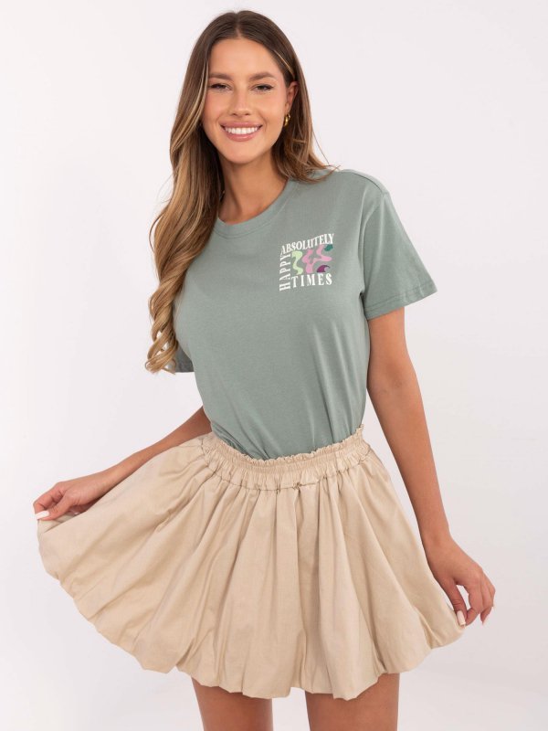 T-shirt-D12022AC02645G-pistacjowy rozmiar - XL