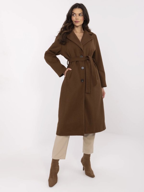 Płaszcz-MO-PL-1804.00-brązowy rozmiar - ONE SIZE