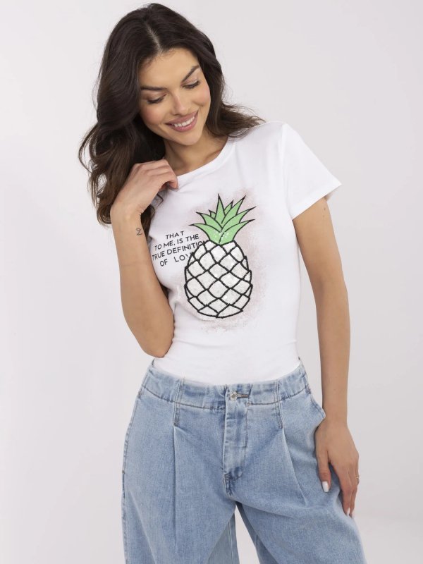 T-shirt-NM-TS-R61673.01P-ecru rozmiar - ONE SIZE