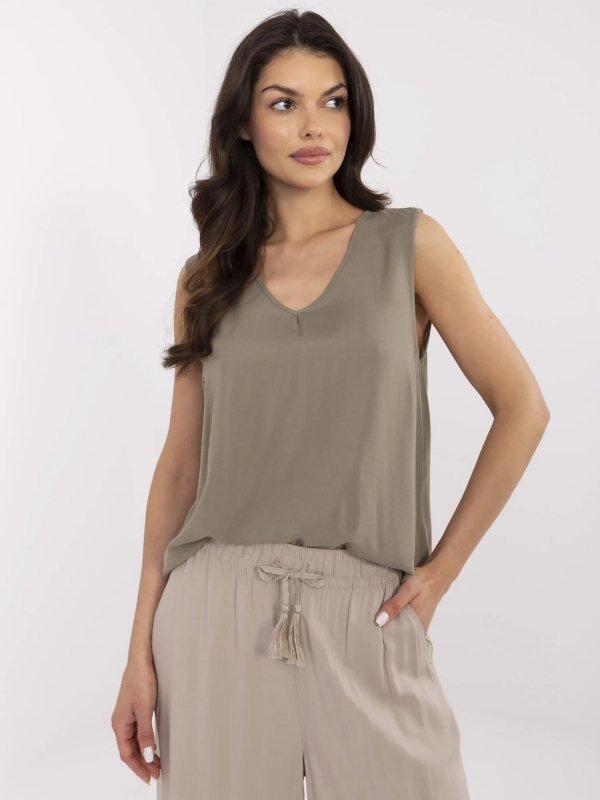 Bluzka-D73761M11218A-khaki rozmiar - S