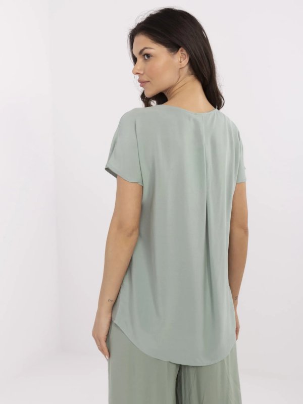 Bluzka-D73761M11171B-pistacjowy rozmiar - M
