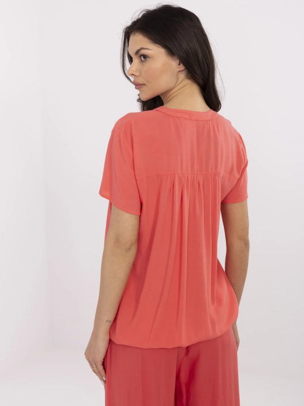Bluzka-D73761M11173A-koralowy rozmiar - XL