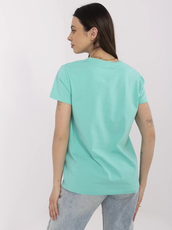 T-shirt-CLM-TS-1640.87-turkusowy rozmiar - L