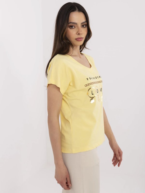 T-shirt-CLM-TS-1729.86-żółty rozmiar - M