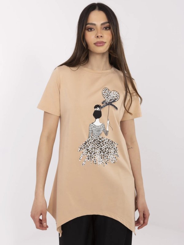 Bluzka-CLM-BZ-1702.89-camelowy rozmiar - M