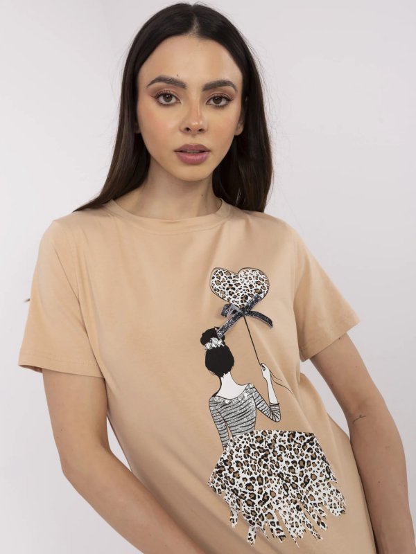 Bluzka-CLM-BZ-1702.89-camelowy rozmiar - L