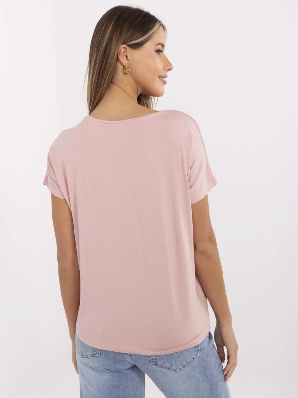 T-shirt-D12100M02737A-jasny różowy rozmiar - L