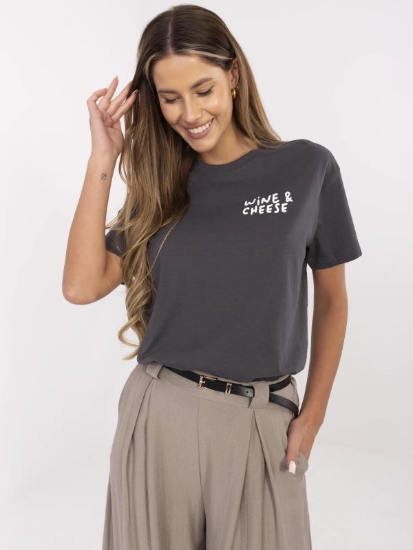 T-shirt-D12022M02738A-grafitowy rozmiar - M