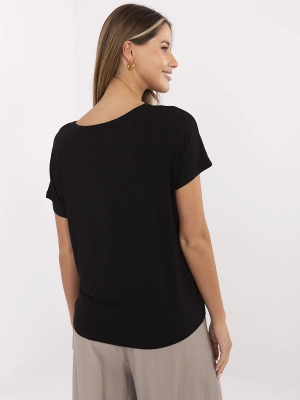 T-shirt-D12100M02737A-czarny rozmiar - XL