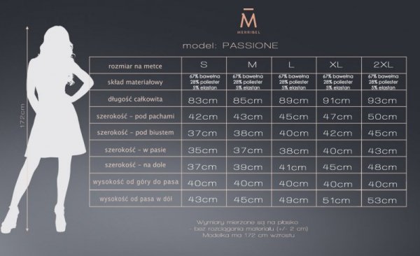 Sukienka Passione 90536 rozmiar - 2XL