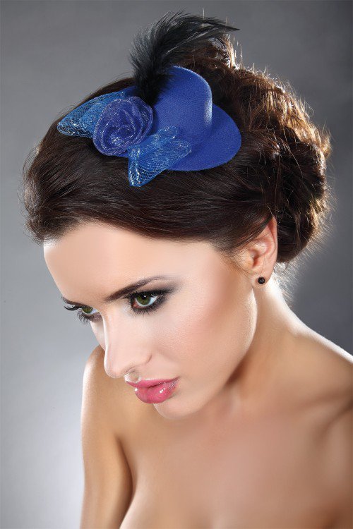 Mini Top Hats Blue Niebieski LC 12019 Model 11 LivCo Corsetti Fashion Model 11