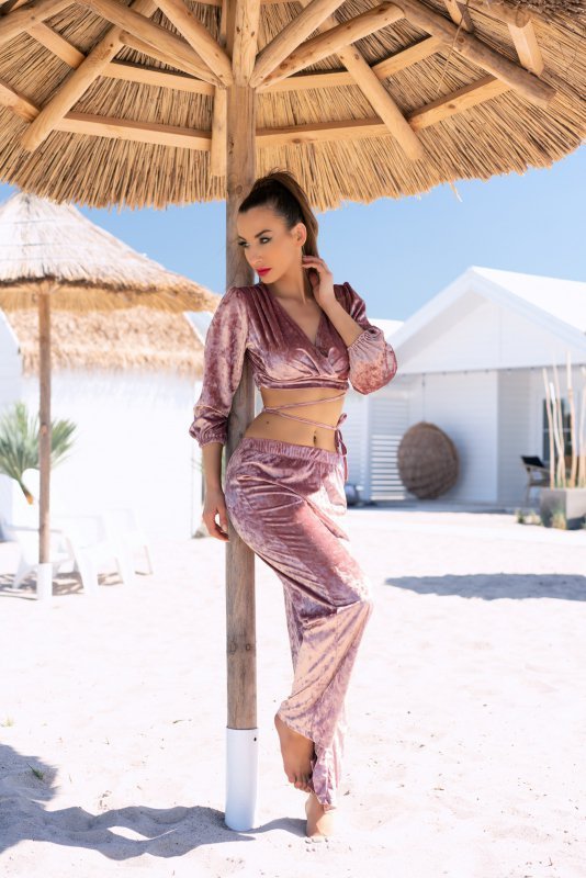 Zmysłowy komplet Setisa różowy / pink LivCo Corsetti Fashion rozmiar - S/M