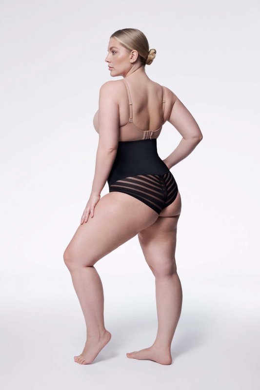 Figi wyszczuplające 141 (wysoka talia) Czarne