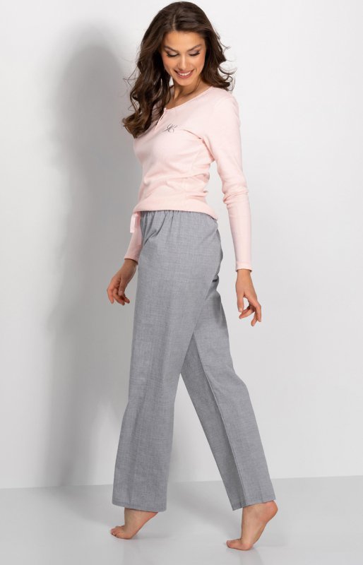 Piżama Damska Model Linda 179489 Pink/Grey - Momenti Per Me