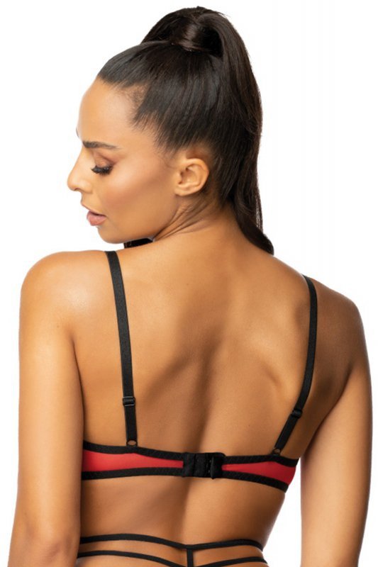 Biustonosz push up  Biustonosz Push-up Model 3636/11 Loren Red/Black - Mat