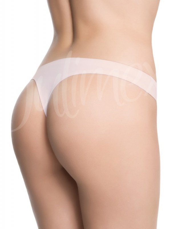 Figi String beżowe
