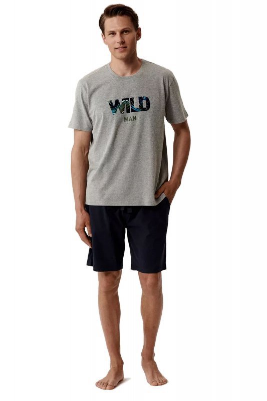 Atlantic Piżama męska NMP 396 szara/granat