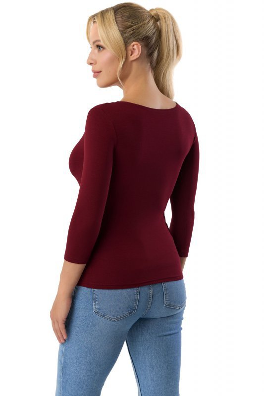 Babell Bluzka Manati 3/4 rękaw bordowa
