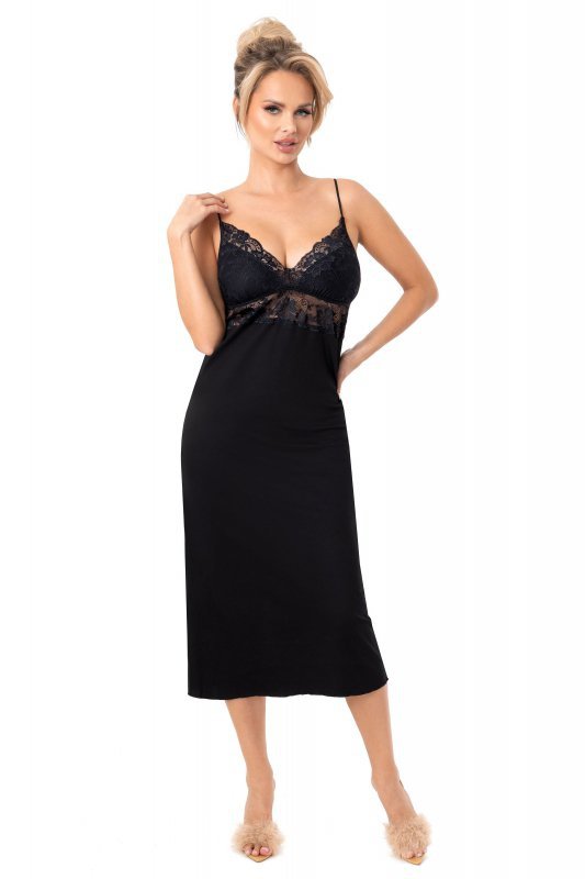 Donna Koszula nocna Jasmine long czarna