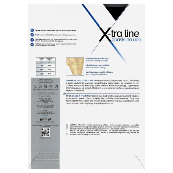 Gatta Opaska na uda X-tra line beżowa