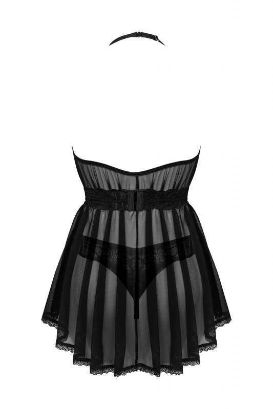 Obsessive Babydoll i figi Serafia czarna