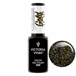 GEL POLISH Top Shimmer GOLD no wipe 8ml