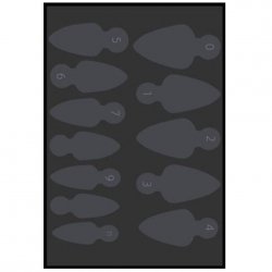 Silicone Pad French D19 R02 L04 - 12 st. Dual Forms 