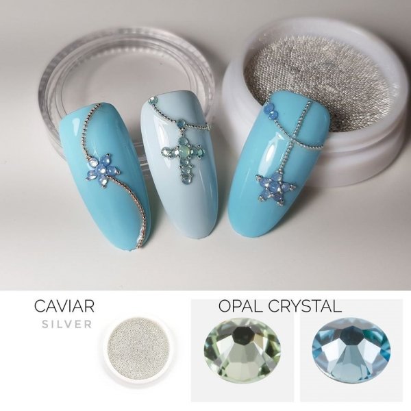 Opal Crystals SS4 BLAU 50st.
