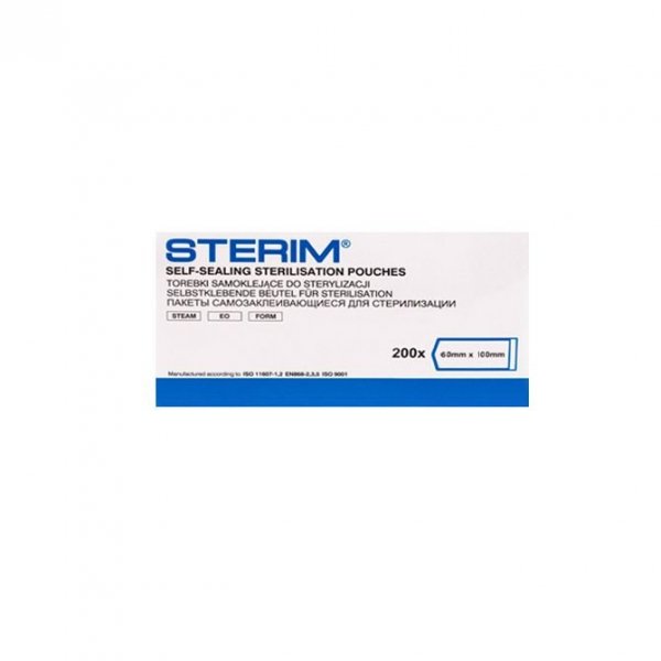 Sterilisationsbeutel 200st. STERIM 90 mm x 135 mm