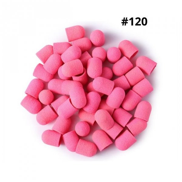 Schleifkappen PINK 10mm Körnung 120 / 10st.