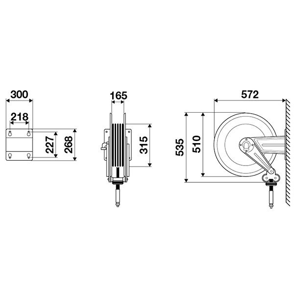 Bęben automatyczny INOX - 200 bar - 30 m