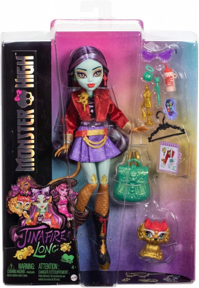 Monster High Jinafire Long Lalka smok z pieskiem Cloudy „Yun Yun”