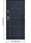 StalProdukt Drzwi Zewnętrzne Stalowe 55 mm grubości Wzór T20 Antracyt Struktura