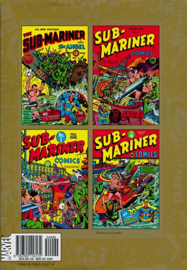 MARVEL MASTERWORKS GOLDEN AGE SUB-MARINER VOL 01 HC [STANDARD] [9780785116172]