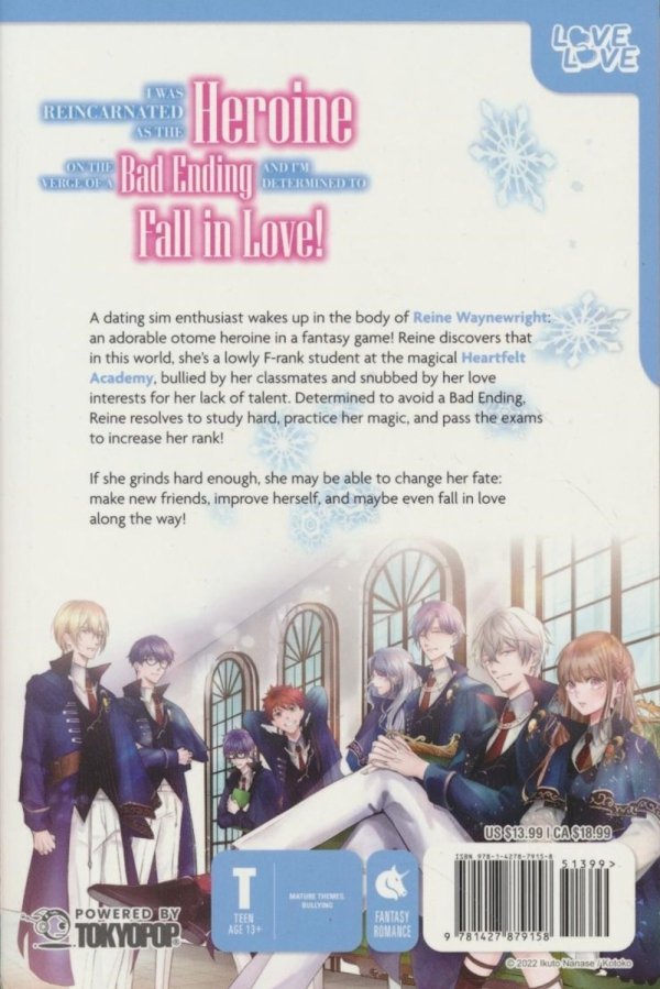 I WAS REINCARNATED AS THE HEROINE ON THE VERGE OF A BAD ENDING AND IM DETERMINED TO FALL IN LOVE VOL 01 TP [9781427879158]