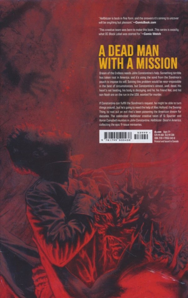 JOHN CONSTANTINE HELLBLAZER DEAD IN AMERICA HC [9781799500438]