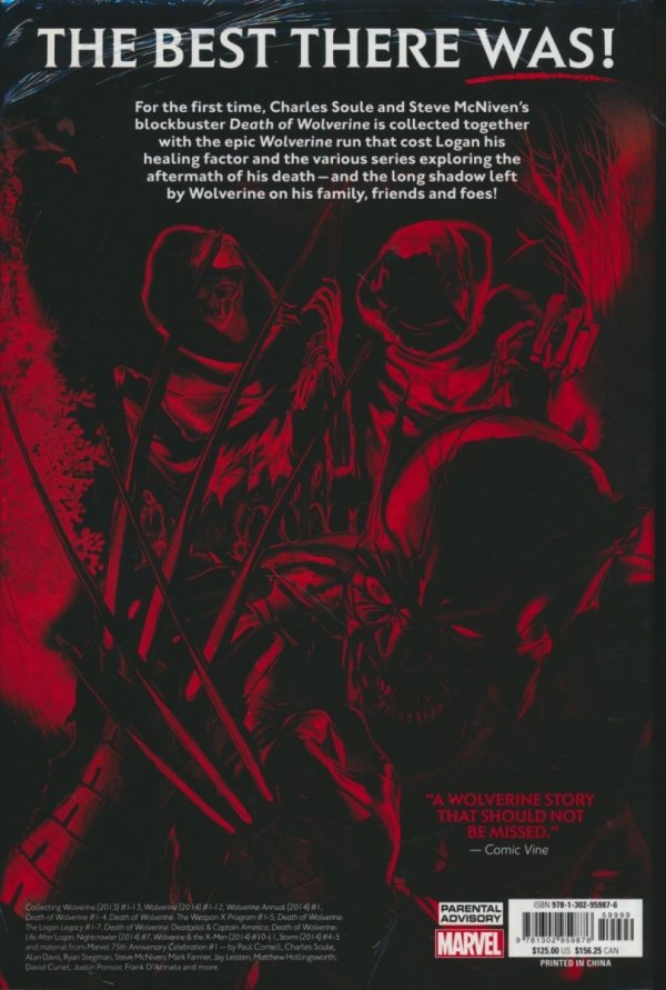 DEATH OF WOLVERINE OMNIBUS HC [STANDARD] [9781302959876]