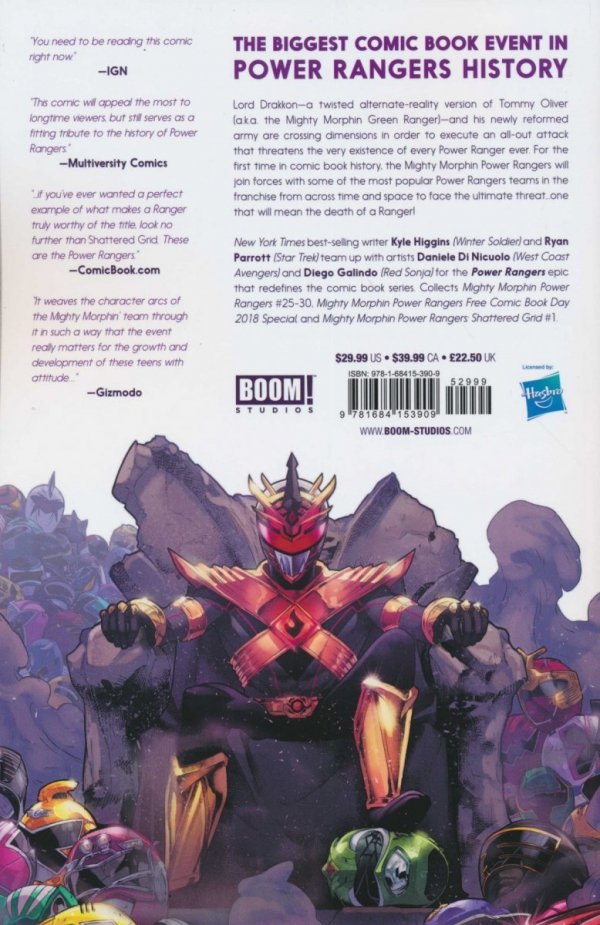 MIGHTY MORPHIN POWER RANGERS SHATTERED GRID TP [9781684153909]
