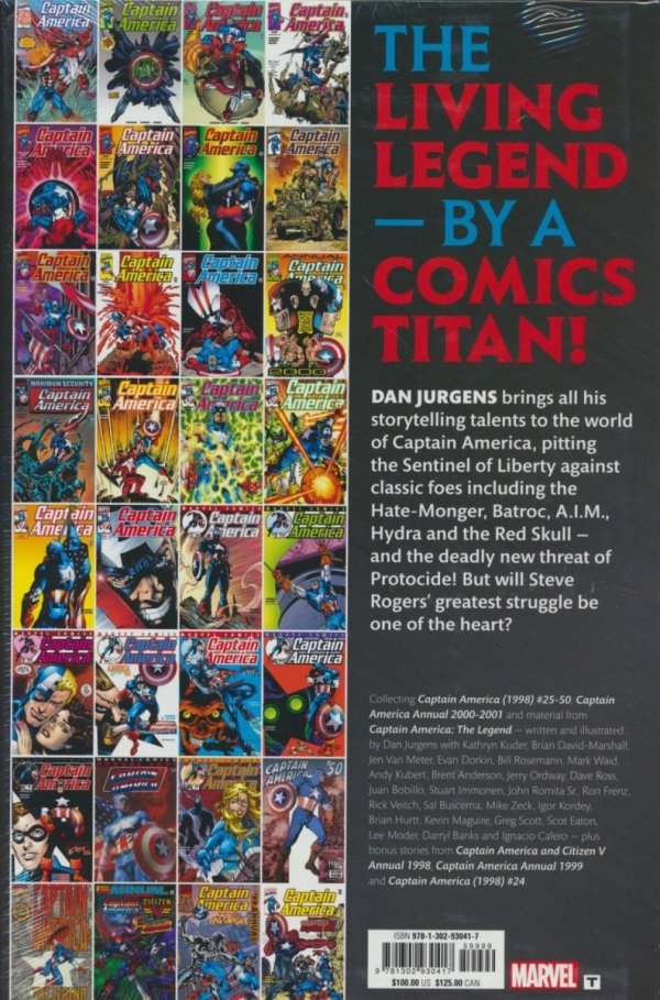 CAPTAIN AMERICA BY DAN JURGENS OMNIBUS HC [STANDARD] [9781302930417] **promocja TOMY**
