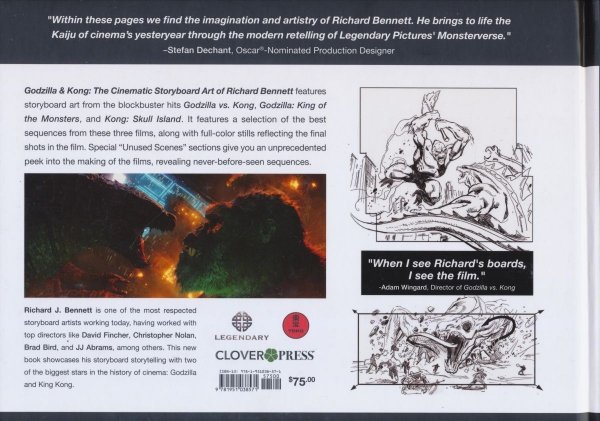 GODZILLA AND KONG CINEMATIC STORYBOARD ART OF RICHARD BENNETT HC [9781951038571] **promocja TOMY**