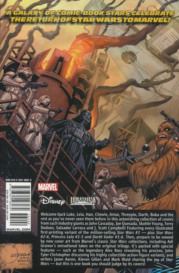 STAR WARS THE MARVEL COVERS VOL 01 HC [VARIANT] [9780785198970] **promocja TOMY**