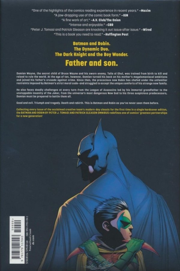 BATMAN AND ROBIN BY PETER J TOMASI AND PATRICK GLEASON OMNIBUS HC [9781779517043]