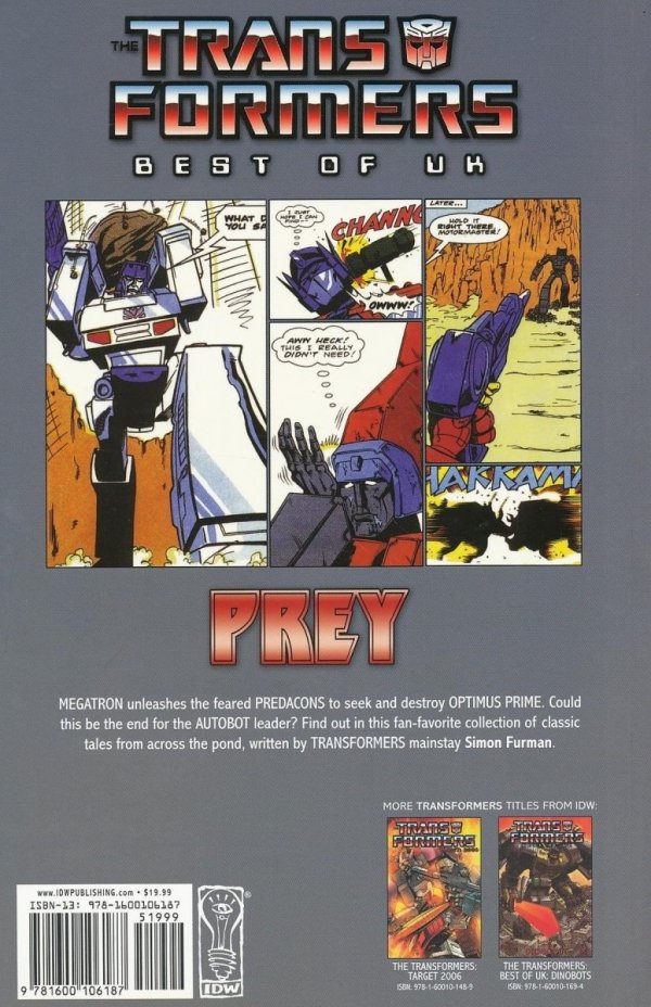 TRANSFORMERS BEST OF UK VOL 05 PREY TP [9781600106187]