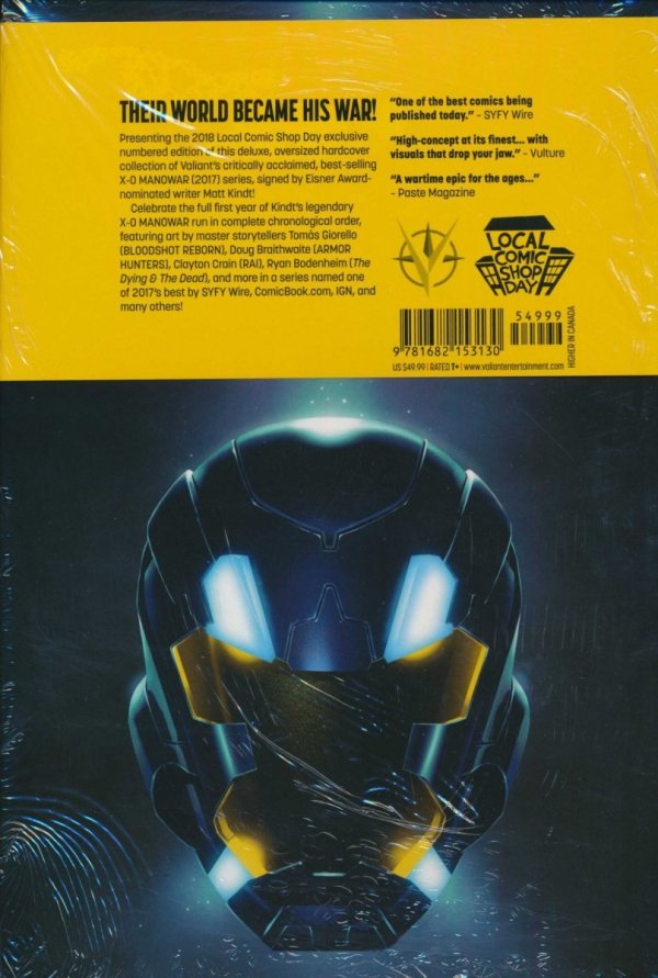X-O MANOWAR BY MATT KINDT DELUXE EDITION VOL 01 HC [SIGNED] [9781682153130] **promocja TOMY**