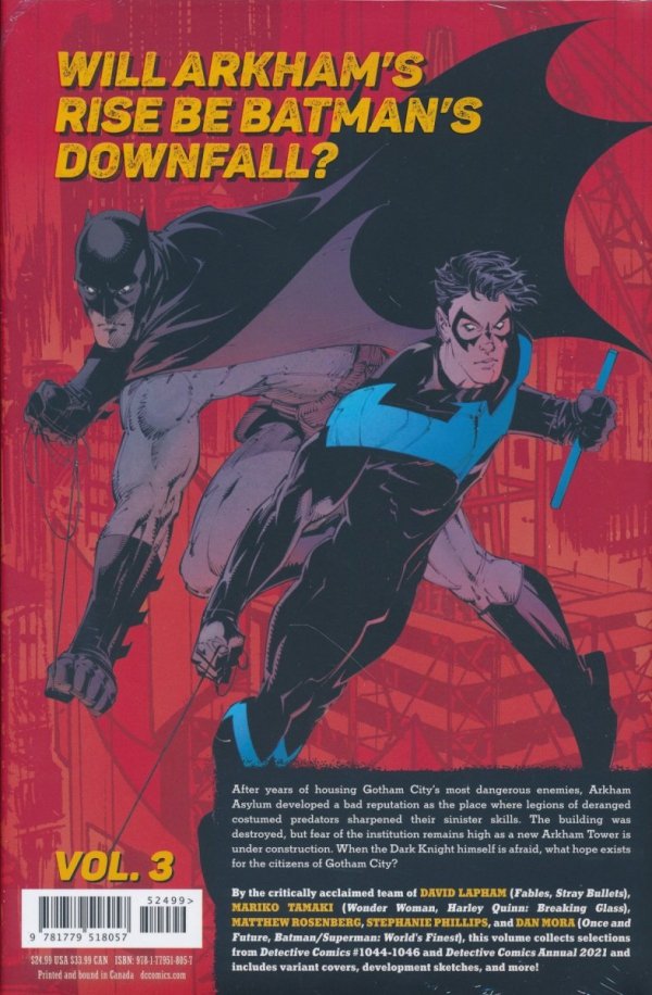 BATMAN DETECTIVE COMICS VOL 03 ARKHAM RISING HC [9781779518057]