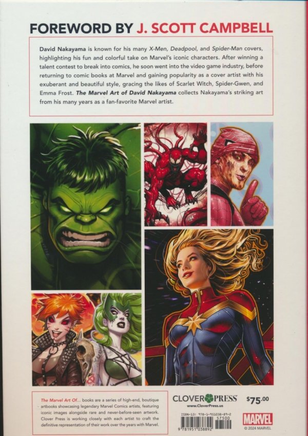 MARVEL ART OF DAVID NAKAYAMA HC [STANDARD] [9781951038892] **promocja TOMY**