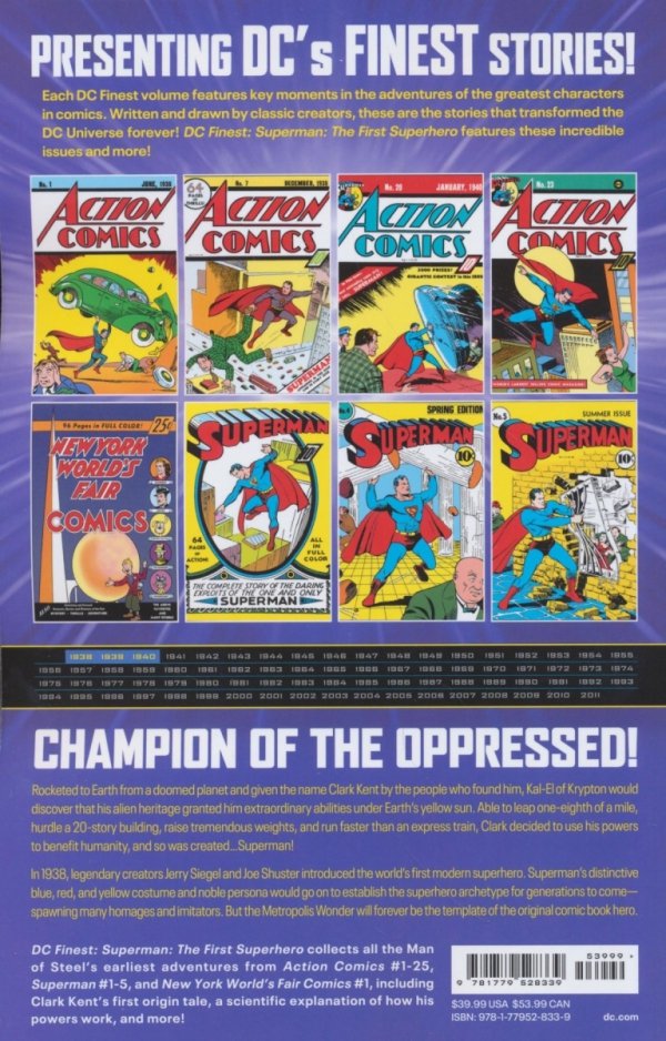 DC FINEST SUPERMAN THE FIRST SUPERHERO TP [9781779528339]