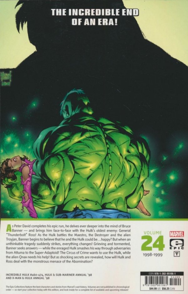 INCREDIBLE HULK EPIC COLLECTION THE LONE AND LEVEL SANDS TP [9781302951061]